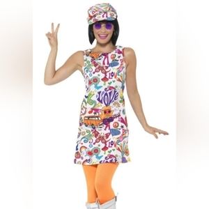 Smiffy's 60's Groovy Chick Medium Costume NWOT!